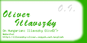 oliver illavszky business card